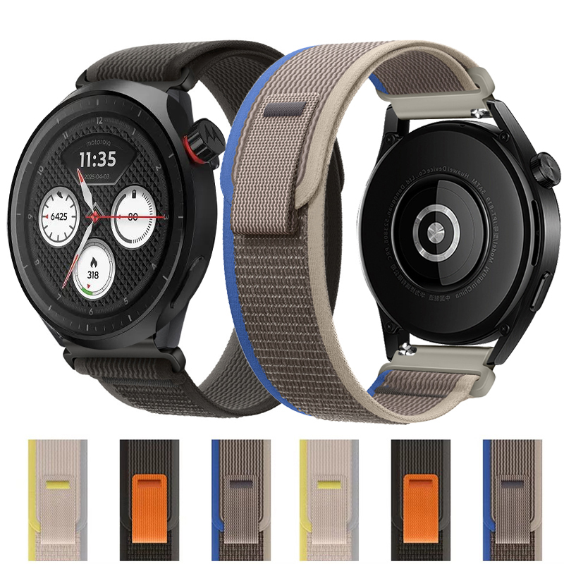 حزام نايلون 20/22 ملم لساعة مو - مراجعة Motorola Smartwatch Accessories وسعره