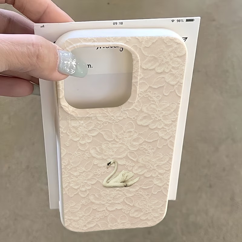 غطاء هاتف بنمط البجع والدانتيل - مراجعة Apple Iphone 15 Pro Max وسعره